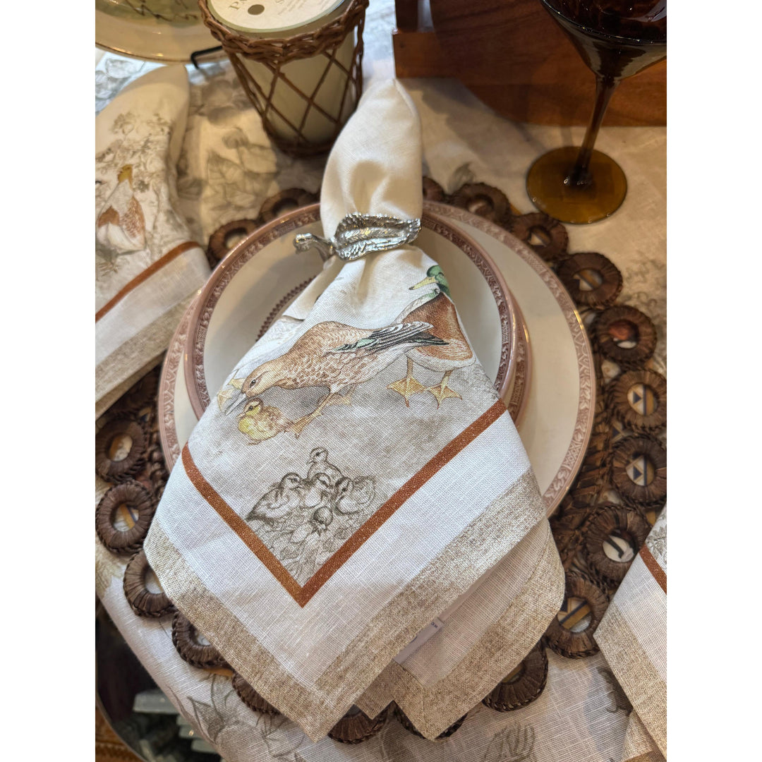 Kevin's Italian Linen Game Napkins Set of 4-Home/Giftware-Kevin's Fine Outdoor Gear & Apparel