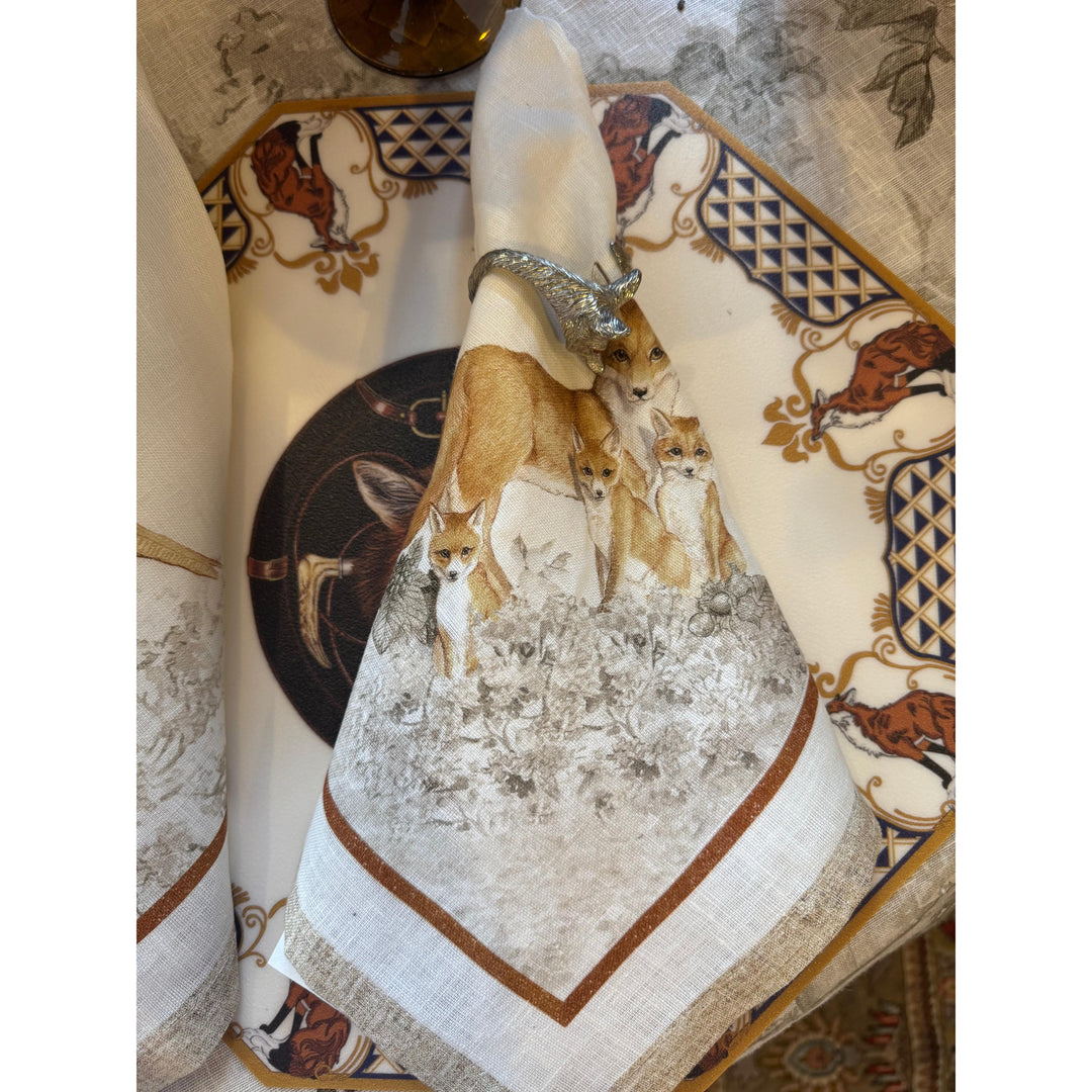 Kevin's Italian Linen Game Napkins Set of 4-Home/Giftware-Kevin's Fine Outdoor Gear & Apparel