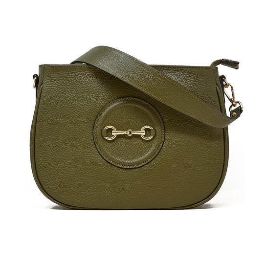Kevin's Leather Bag with Horse Bit Buckle-Women's Accessories-Oliva-Kevin's Fine Outdoor Gear & Apparel