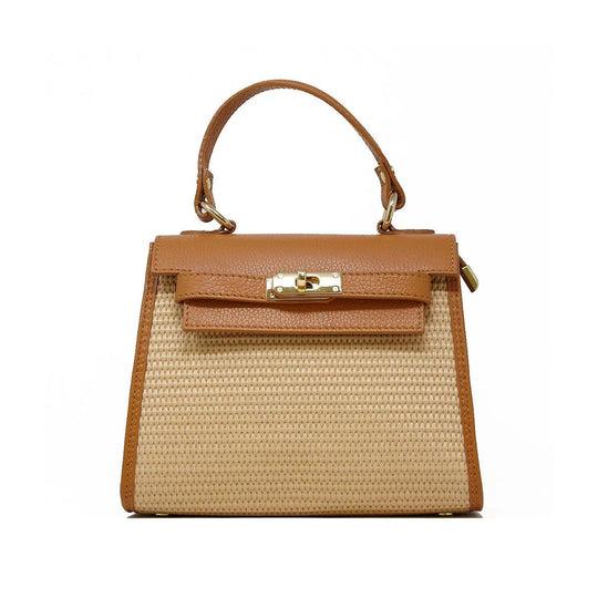 Kevin's Raffia Leather Bag-Women's Accessories-4-Camel-Kevin's Fine Outdoor Gear & Apparel