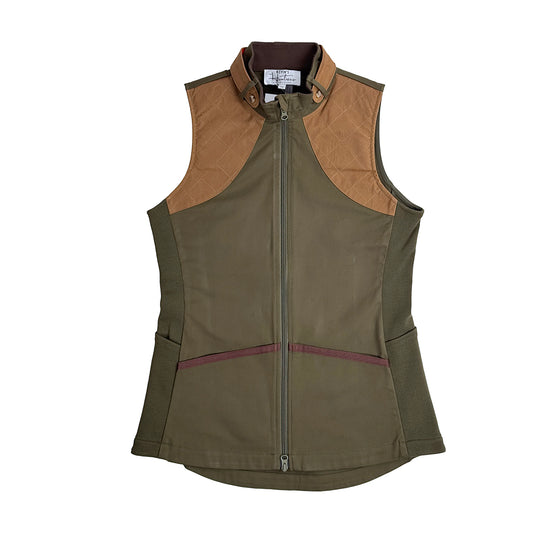 Kevin's Huntress Twill Shooting Vest w/ Reversible Neck Tab-Olive Green-XS-Kevin's Fine Outdoor Gear & Apparel