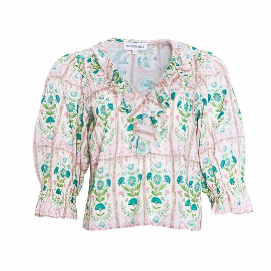 Hunter Bell Imogen Blouse-Women's Clothing-Pink Trellis-XS-Kevin's Fine Outdoor Gear & Apparel