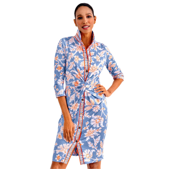 Gretchen Scott Twist & Shout Dress Stunning Strippling-Women's Clothing-Periwinkle-XS-Kevin's Fine Outdoor Gear & Apparel