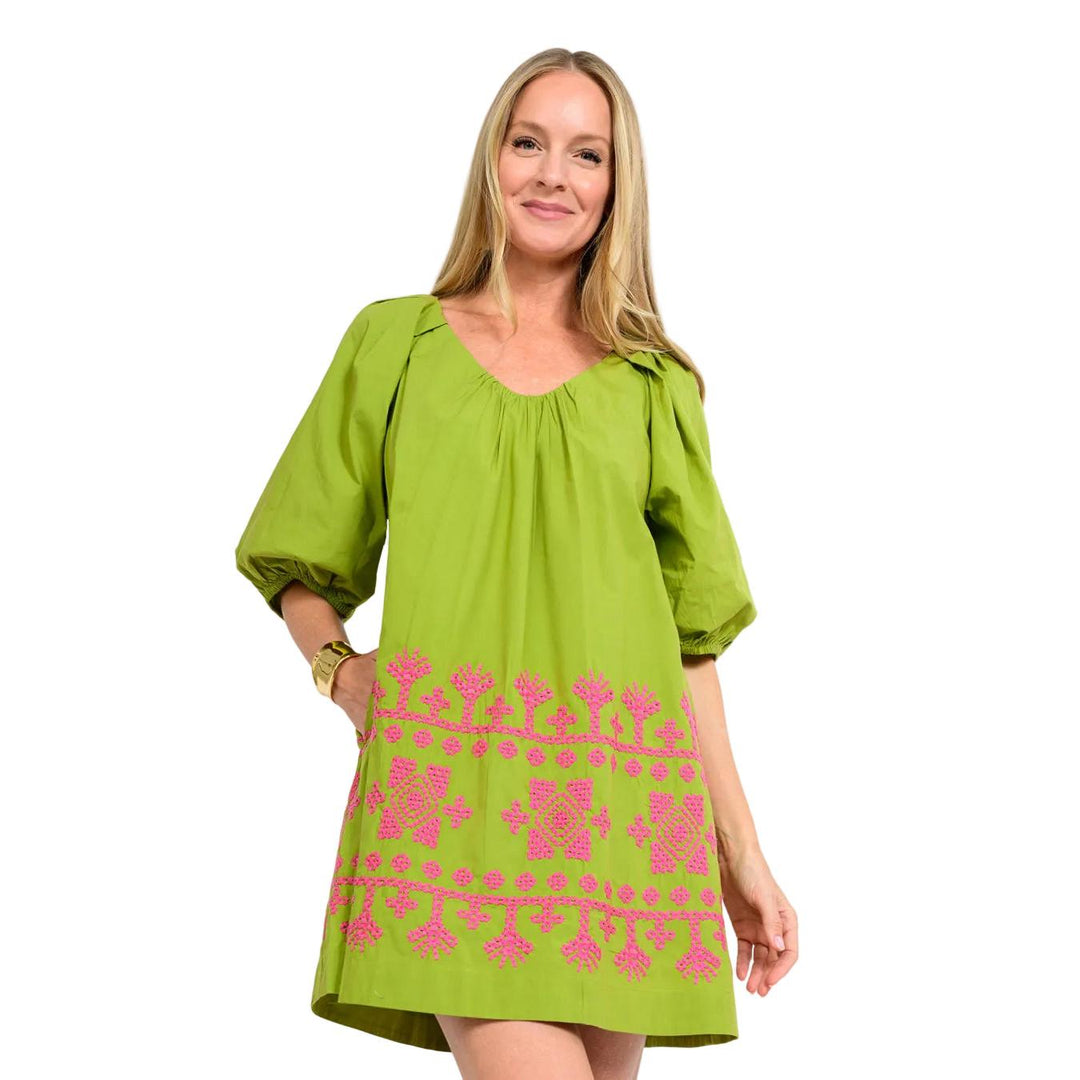 Grace & Bardot Judy Stitched Dress-Women's Clothing-Grass-XS-Kevin's Fine Outdoor Gear & Apparel