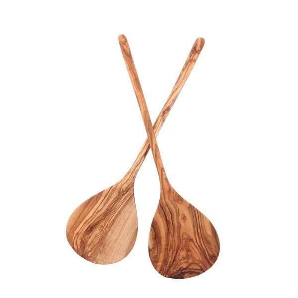 Sobremesa Olive Wood Simple Salad Servers (Set of 2)-Home/Giftware-Kevin's Fine Outdoor Gear & Apparel