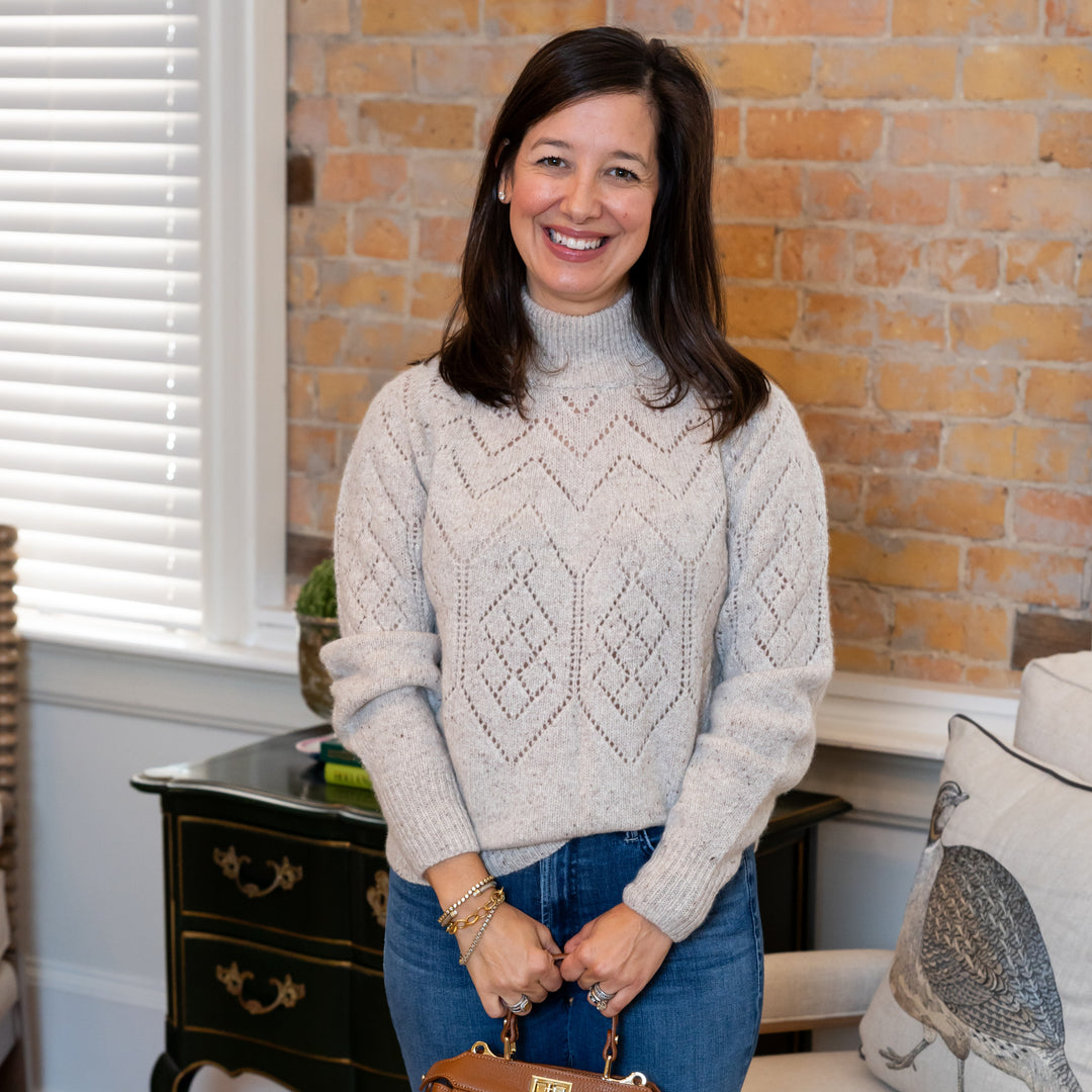 Autumn Cashmere Pointelle Mock Neck-Women's Clothing-Kevin's Fine Outdoor Gear & Apparel