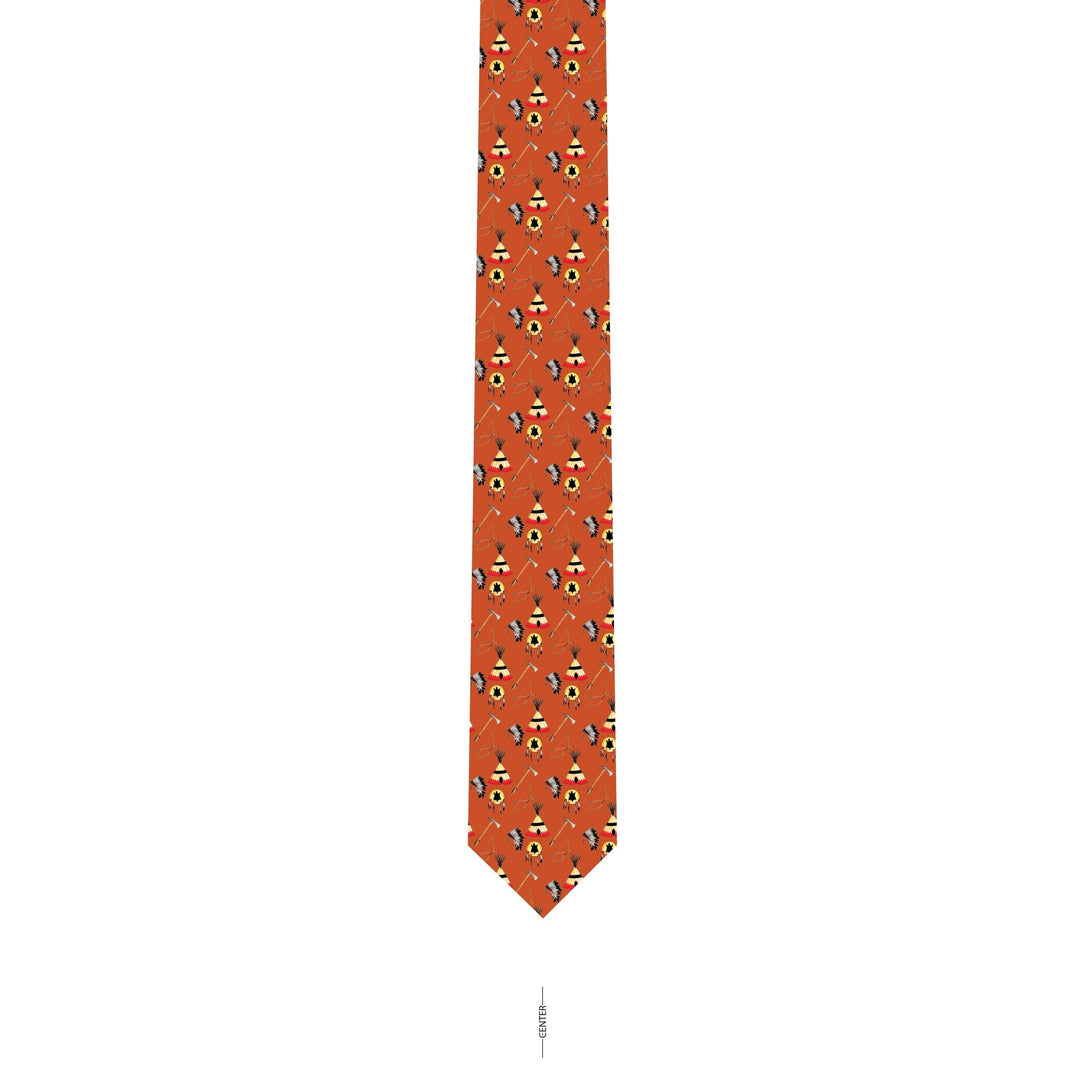 Plains Indian Silk Necktie-Men's Accessories-Yamparika-Kevin's Fine Outdoor Gear & Apparel