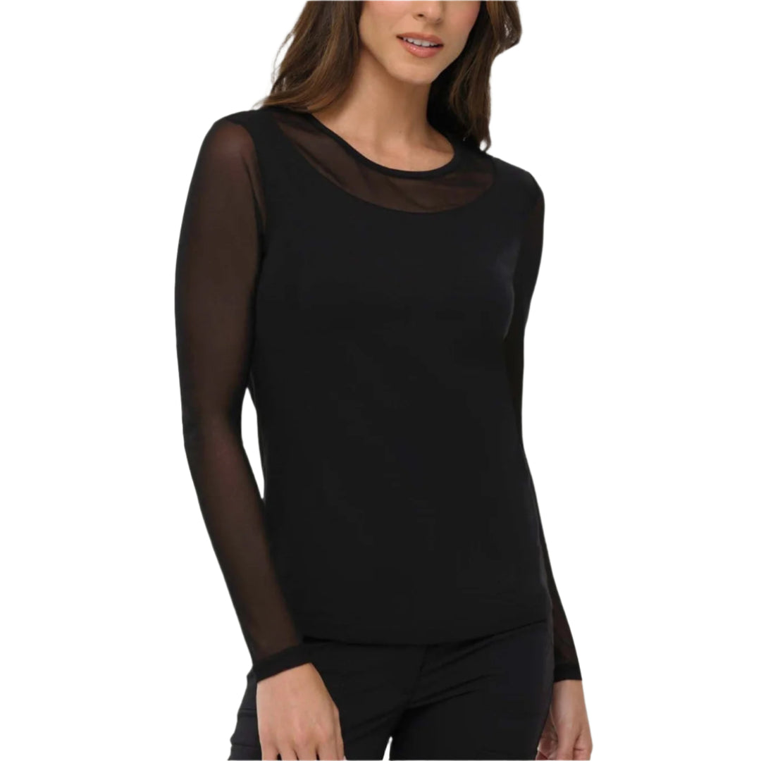 Anatomie Kim Mesh-Sleeve Top in Pima Modal-Women's Clothing-Black-XS-Kevin's Fine Outdoor Gear & Apparel