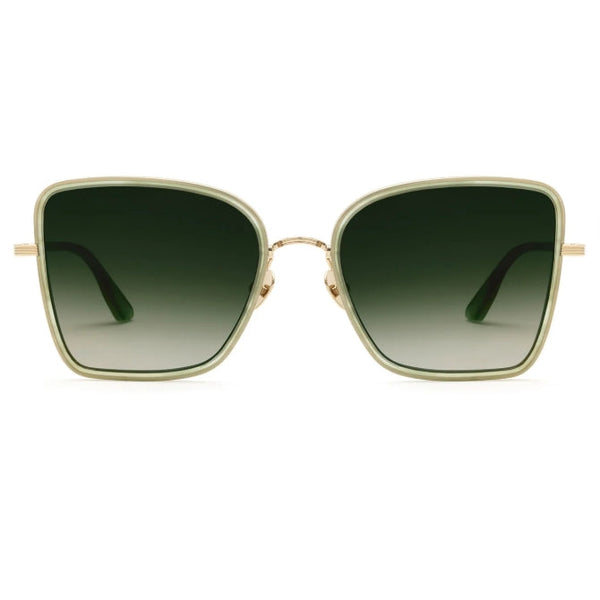 KREWE Jolene Sunglasses with Gradient Lenses. 18k titanium + Blonde Tortoise Krewe - Jolene – Shades Sunglasses main image 4