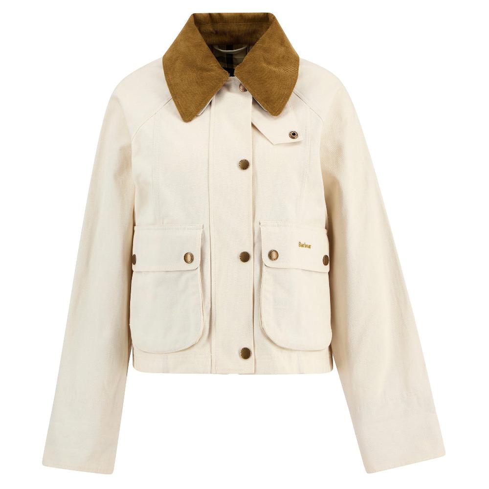 Barbour Cropped Beadnell Casual Jacket-Women's Clothing-Light Pearl-US 2/UK 6-Kevin's Fine Outdoor Gear & Apparel
