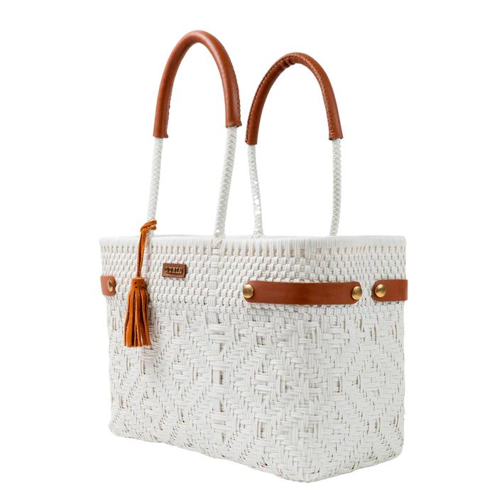 Luzia Open Woven Basket Braided Tote-Women's Accessories-Kevin's Fine Outdoor Gear & Apparel