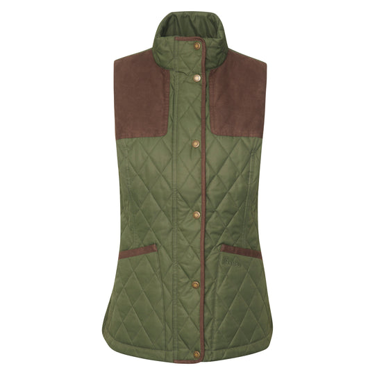 Barbour Women's Keeperwear Quilted Gilet-Women's Clothing-Olive/Ancient Tartan-US 4-Kevin's Fine Outdoor Gear & Apparel