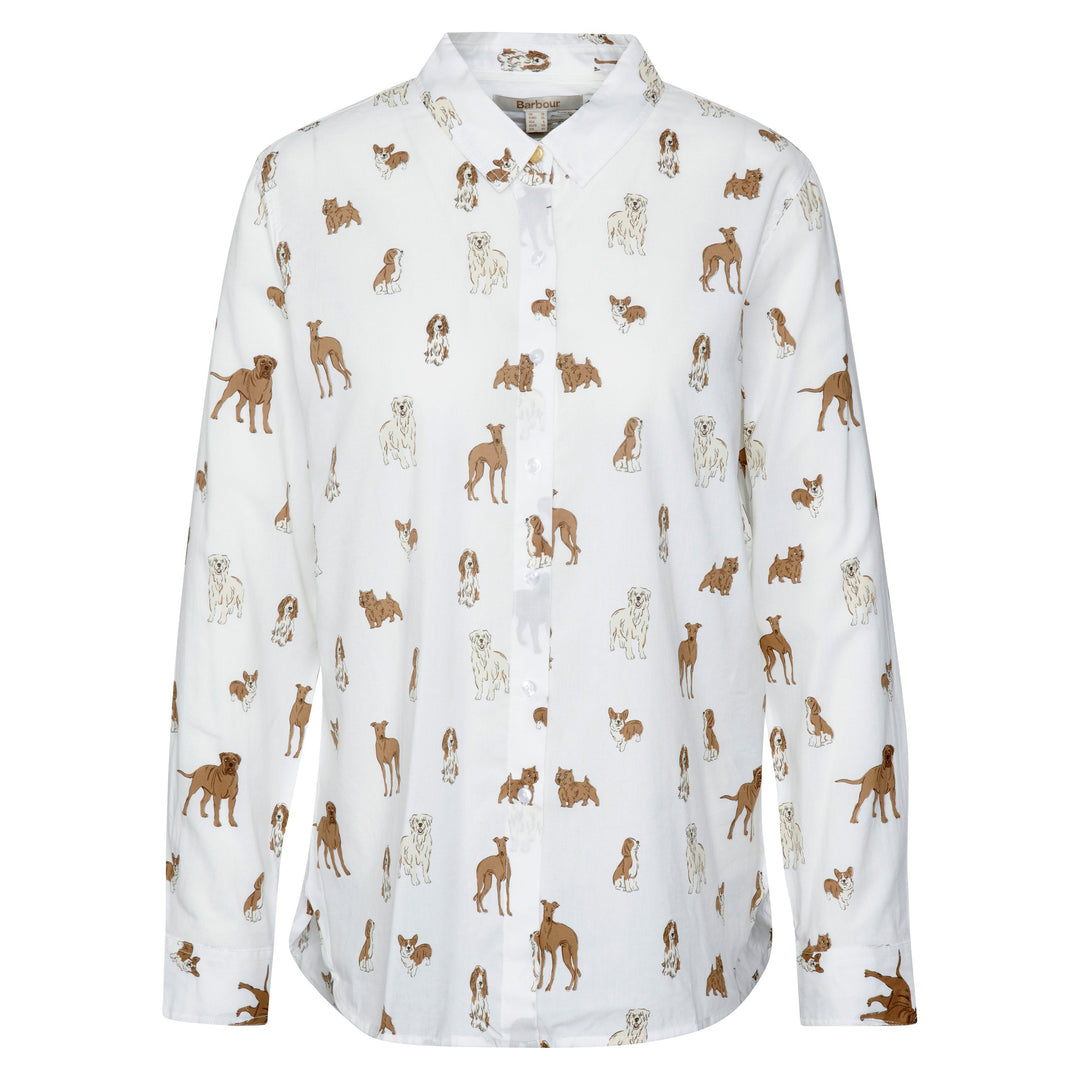 Barbour Women's Safari Shirt-Women's Clothing-Dog Print-US 4-Kevin's Fine Outdoor Gear & Apparel