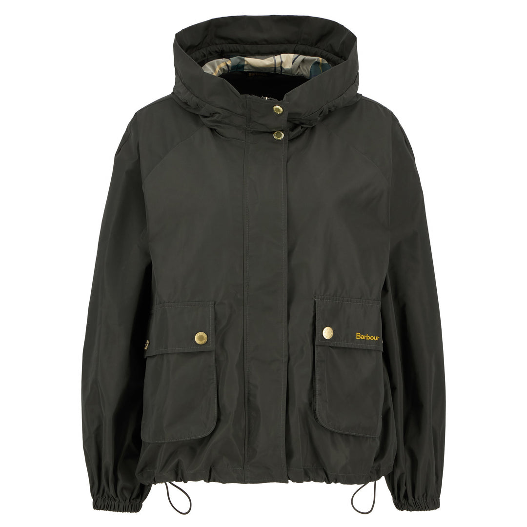 Barbour Women's Mae Showerproof Jacket-Women's Clothing-Olive/Ancient Tartan-US 4-Kevin's Fine Outdoor Gear & Apparel