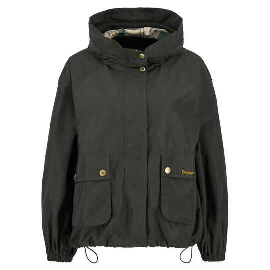 Barbour Women's Mae Showerproof Jacket-Women's Clothing-Olive/Ancient Tartan-US 4-Kevin's Fine Outdoor Gear & Apparel