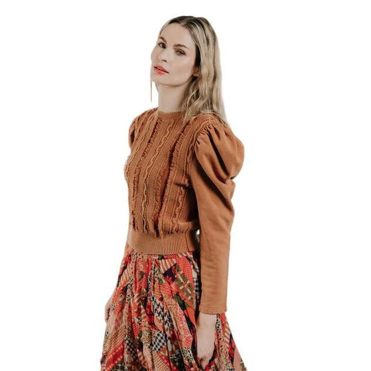 Love The Label Liv Knit Pullover-Women's Clothing-Caramel-XS-Kevin's Fine Outdoor Gear & Apparel