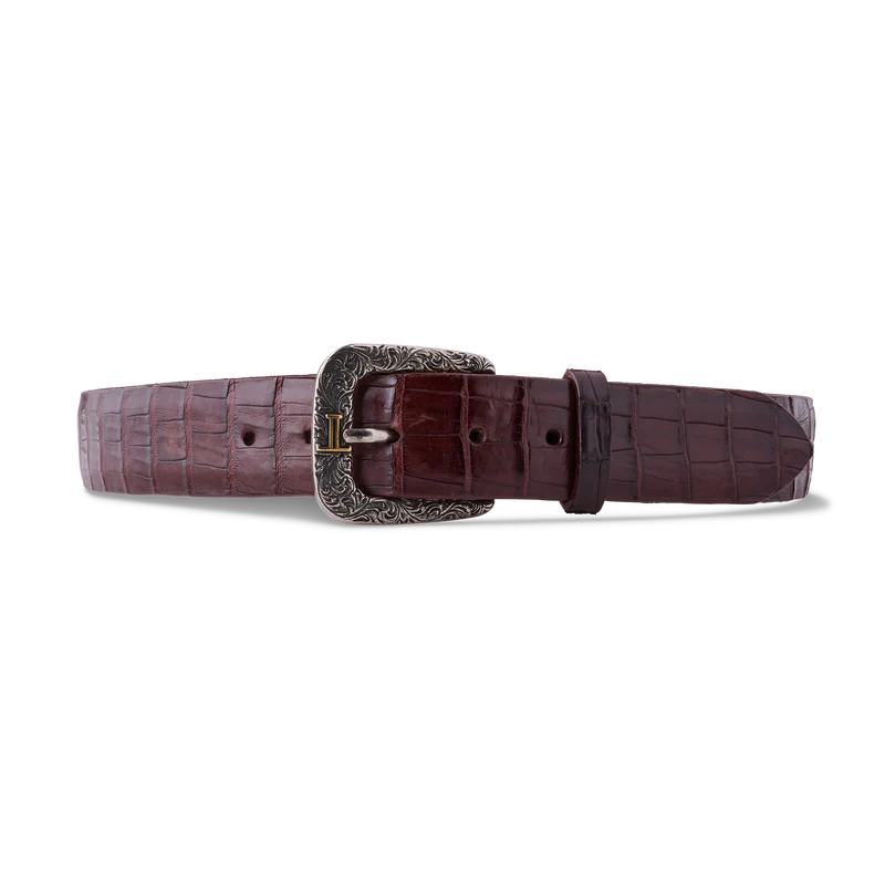 Lucchese Ultra Belly Caiman Belt-Men's Accessories-Kevin's Fine Outdoor Gear & Apparel