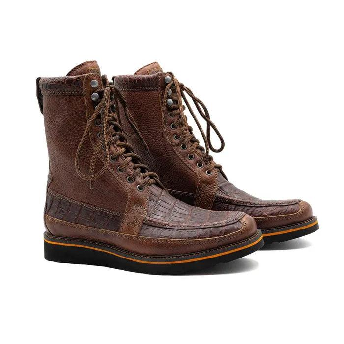 Martin Dingman Laverack Crocodile with Bison Trim-Footwear-Kevin's Fine Outdoor Gear & Apparel
