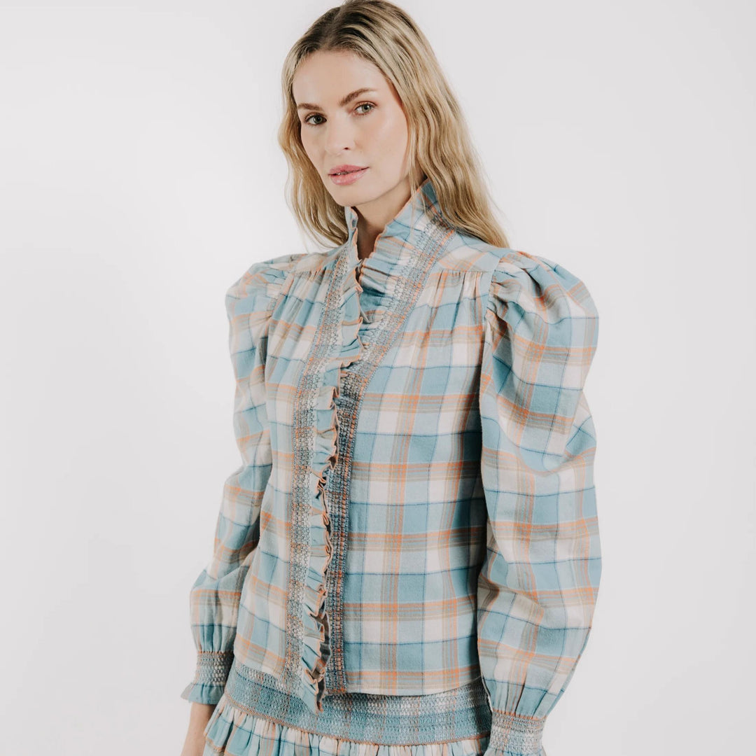 Love The Label Long Sleeve Zuri Top-Women's Clothing-Wind Chime Plaid-XS-Kevin's Fine Outdoor Gear & Apparel