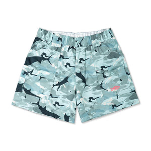 Aftco Camo Original Fishing Shorts 6"-Men's Clothing-Grey Camo-28-Kevin's Fine Outdoor Gear & Apparel