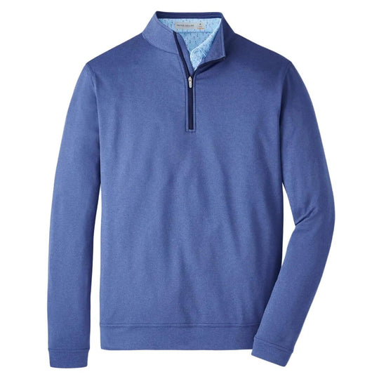 Peter Millar Perth Melange Performance Quarter-Zip-Men's Clothing-Sport Navy-S-Kevin's Fine Outdoor Gear & Apparel