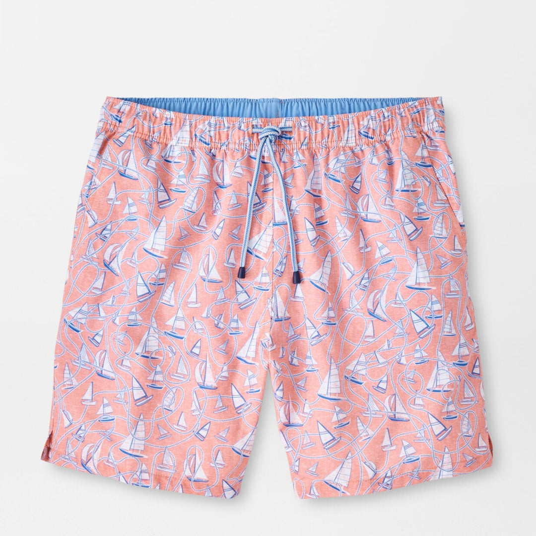 Peter Millar Boats And Ropes Swim Trunk-Men's Clothing-Peach Bloom-M-Kevin's Fine Outdoor Gear & Apparel