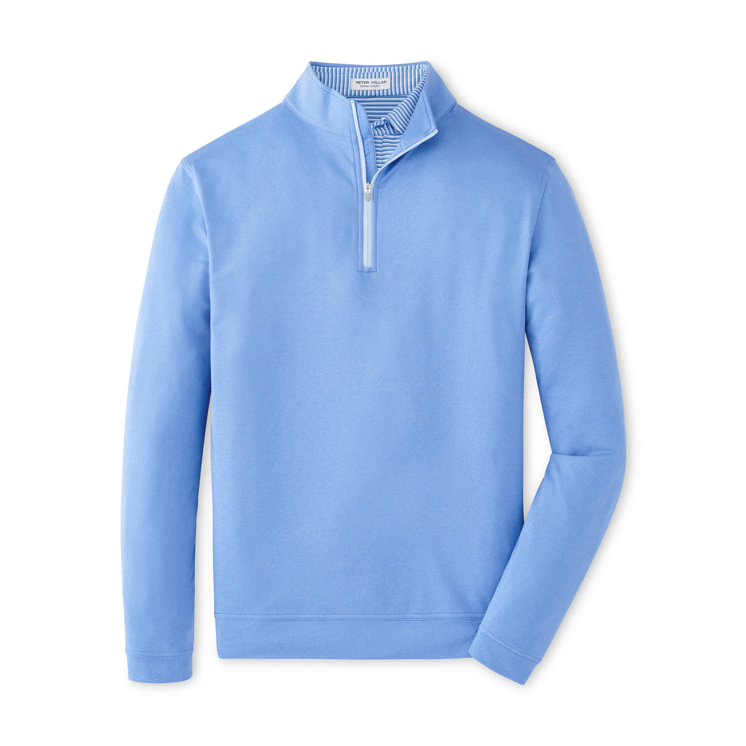 Peter Millar Perth Melange Performance Quarter-Zip-Men's Clothing-Blue Sea-S-Kevin's Fine Outdoor Gear & Apparel