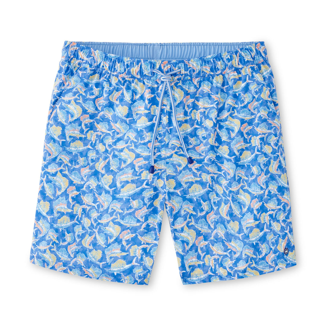 Peter Millar Tackle The Day Swim Trunk-Men's Clothing-Marina Blue-S-Kevin's Fine Outdoor Gear & Apparel