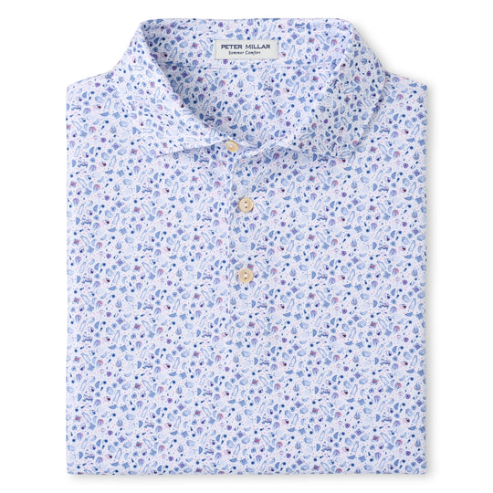 Peter Millar Oyster Roast Performance Jersey Polo-Men's Clothing-White-S-Kevin's Fine Outdoor Gear & Apparel