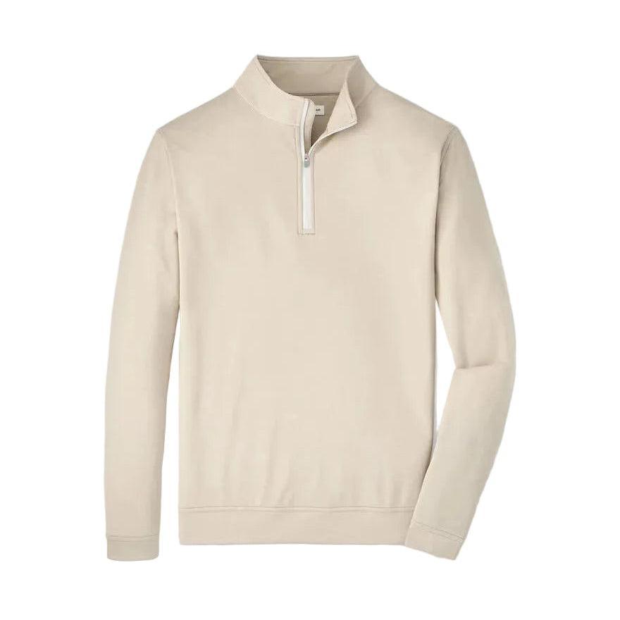 Peter Millar Perth Melange Performance Quarter-Zip-Men's Clothing-Biscuit-S-Kevin's Fine Outdoor Gear & Apparel