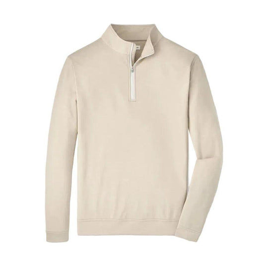 Peter Millar Perth Melange Performance Quarter-Zip-Men's Clothing-Biscuit-S-Kevin's Fine Outdoor Gear & Apparel