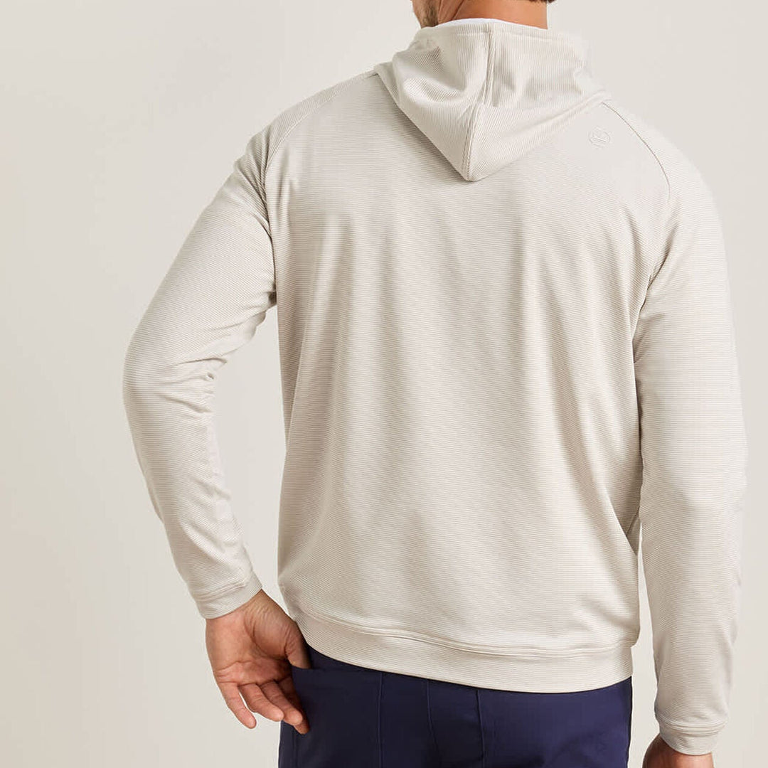 Peter Millar Pine Sugar Stripe Performance Hoodie-Men's Clothing-Kevin's Fine Outdoor Gear & Apparel