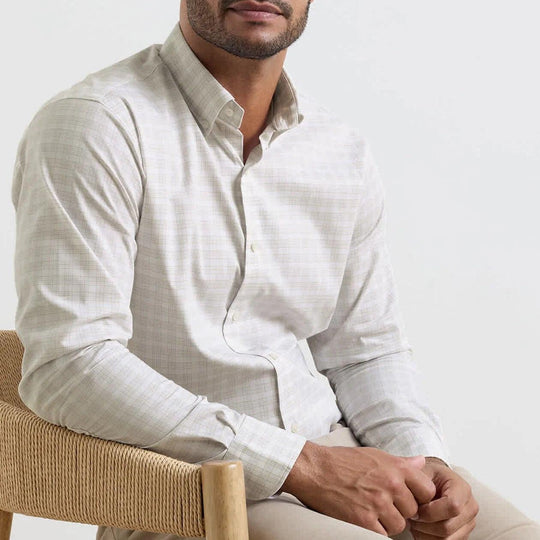 Peter Millar Douglas Crown Lite Cotton-Stretch Sport Shirt-Men's Clothing-Kevin's Fine Outdoor Gear & Apparel