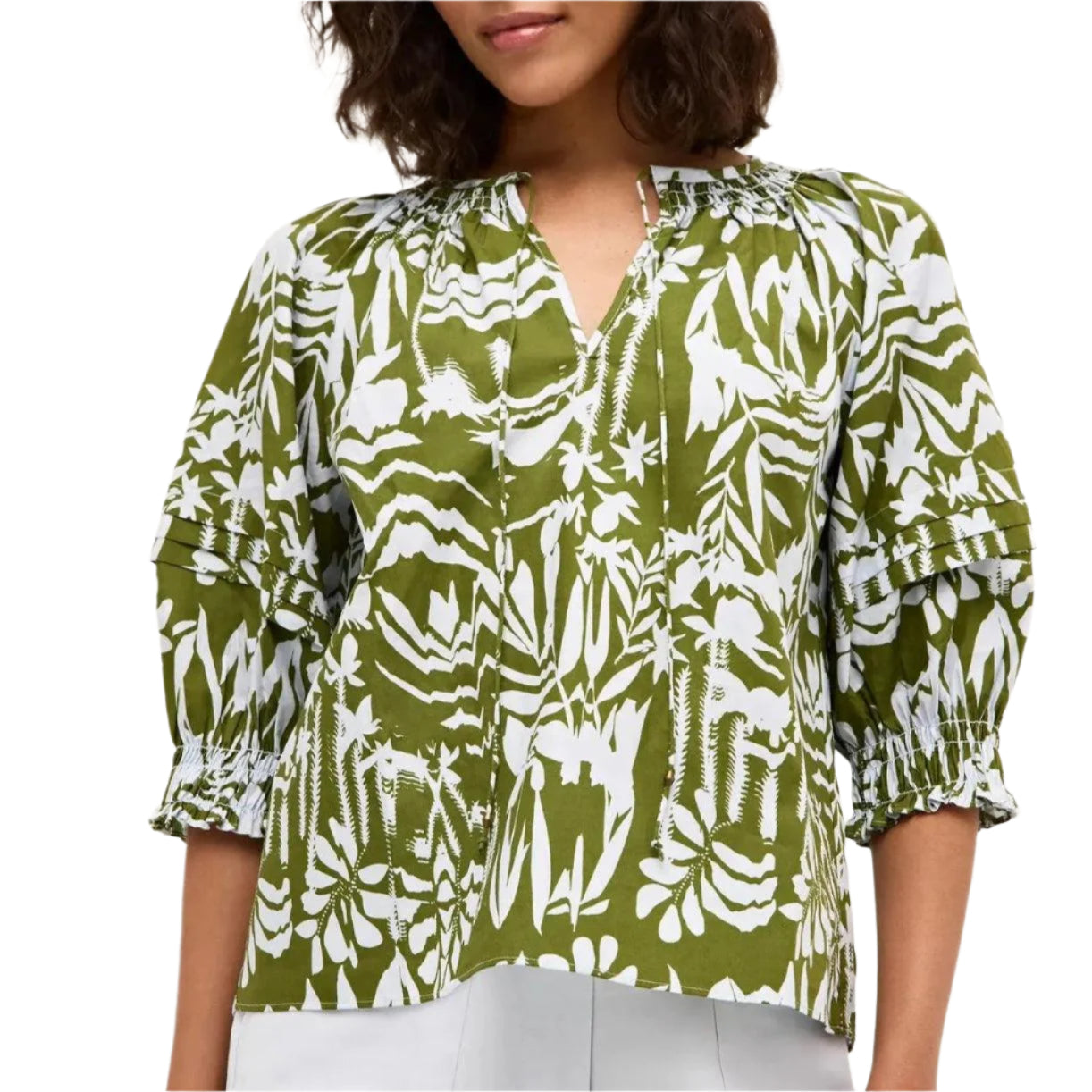 トップス AND MARY Mew fill tops Miu Miu Short Sleeve Top in Topazio | FWRD