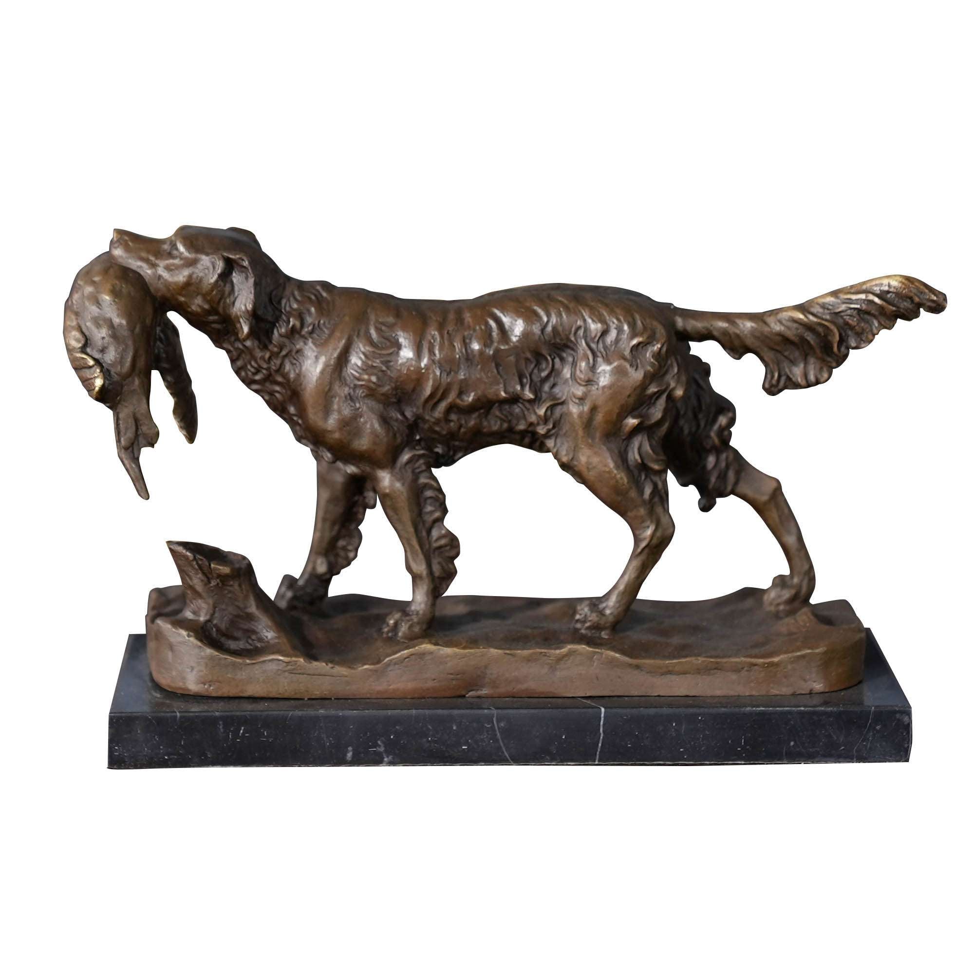 Bronze Hunting Dog with Bird-Home/Giftware-Kevin's Fine Outdoor Gear & Apparel