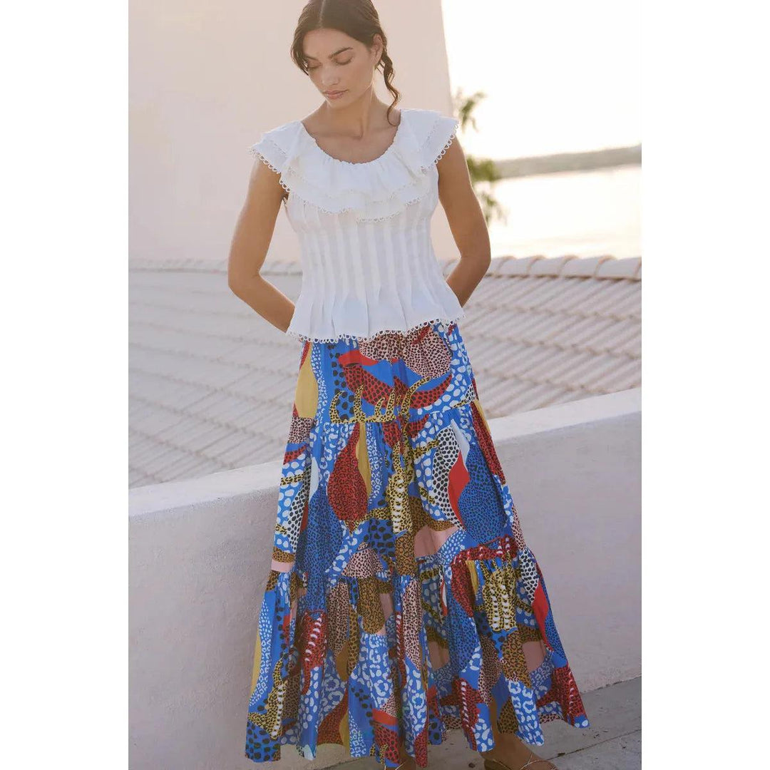 Oliphant Tiered Maxi Skirt-Women's Clothing-Nautilus Blue-XS-Kevin's Fine Outdoor Gear & Apparel