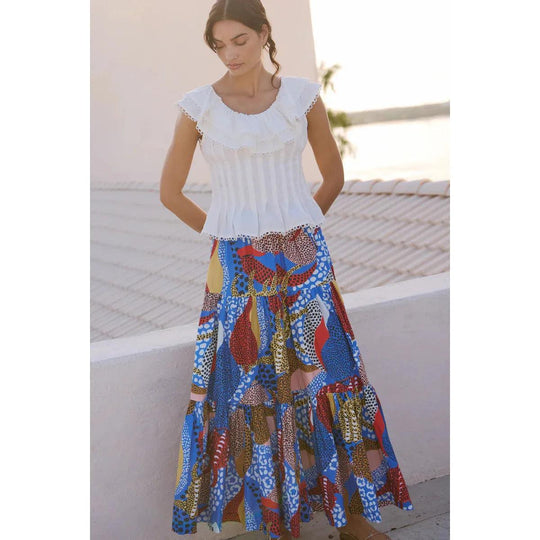Oliphant Tiered Maxi Skirt-Women's Clothing-Nautilus Blue-XS-Kevin's Fine Outdoor Gear & Apparel
