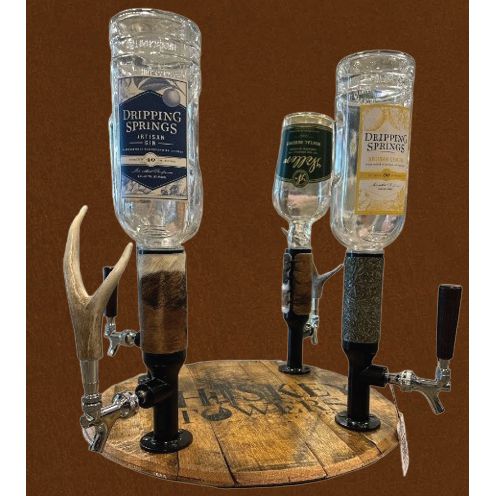 Lazy Susan Whiskey Tower 4 Bottle Liquor Dispenser-Home/Giftware-Kevin's Fine Outdoor Gear & Apparel