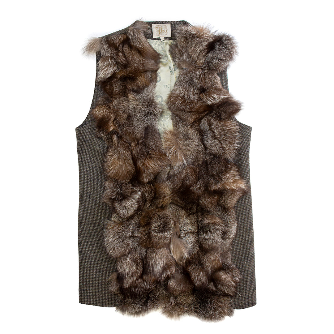 T.ba Chaleco St. Petersburg Knit Tweed Vest-Women's Accessories-TWEED-38/US 2-Kevin's Fine Outdoor Gear & Apparel