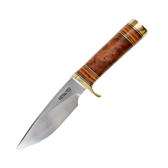 Randall Made B25-5 Trapper Thuya Burl w/ Brass Butt Cap-Knives & Tools-Kevin's Fine Outdoor Gear & Apparel