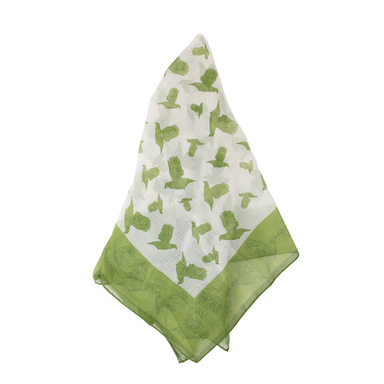 Kevin's Finest Upland Scarf/Bandana-Women's Accessories-White/Olive Flying Quail-One Size-Kevin's Fine Outdoor Gear & Apparel