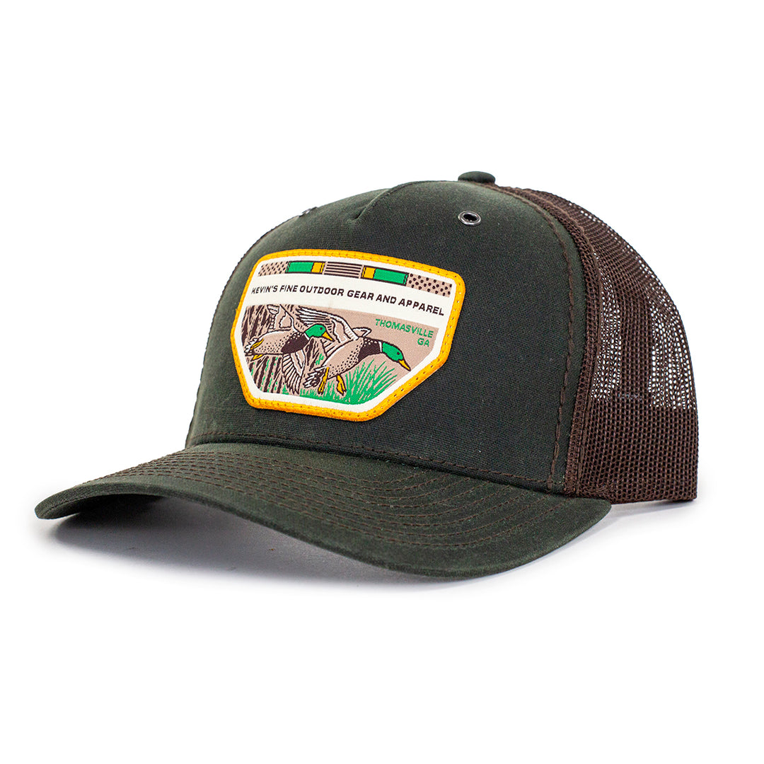 Kevin's Casey Underwood Mallards Waxed Trucker Cap-Men's Accessories-Kevin's Fine Outdoor Gear & Apparel