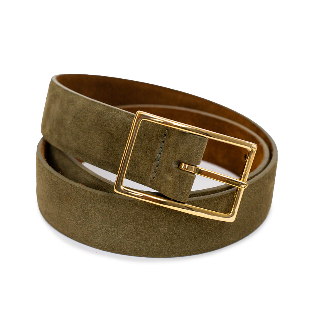 Women's 1 1/4” Suede Calf Belt-Women's Accessories-Snuff/Army-XS-Kevin's Fine Outdoor Gear & Apparel