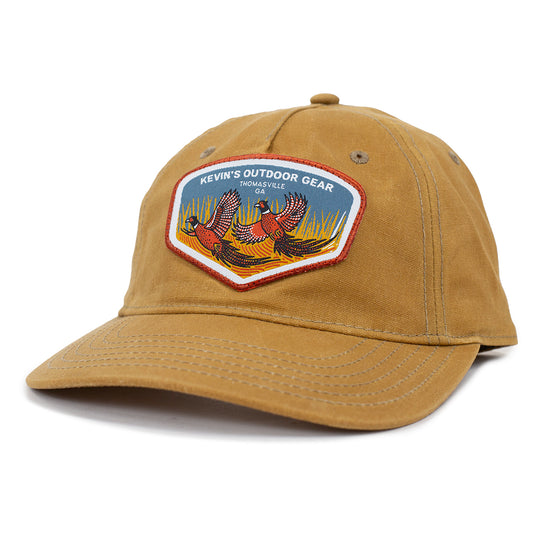 Kevin's Casey Underwood Pheasant Waxed Cap-Men's Accessories-Dark Tan-Thomasville-Kevin's Fine Outdoor Gear & Apparel