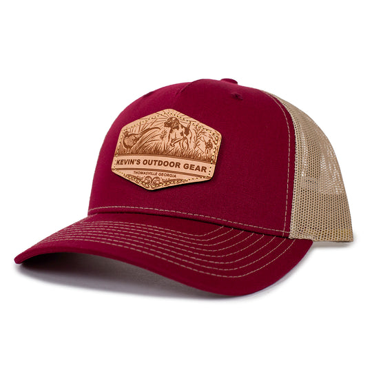 Kevin's Casey Underwood Pointer Cap-Men's Accessories-Cardinal/Tan-Thomasville-Kevin's Fine Outdoor Gear & Apparel