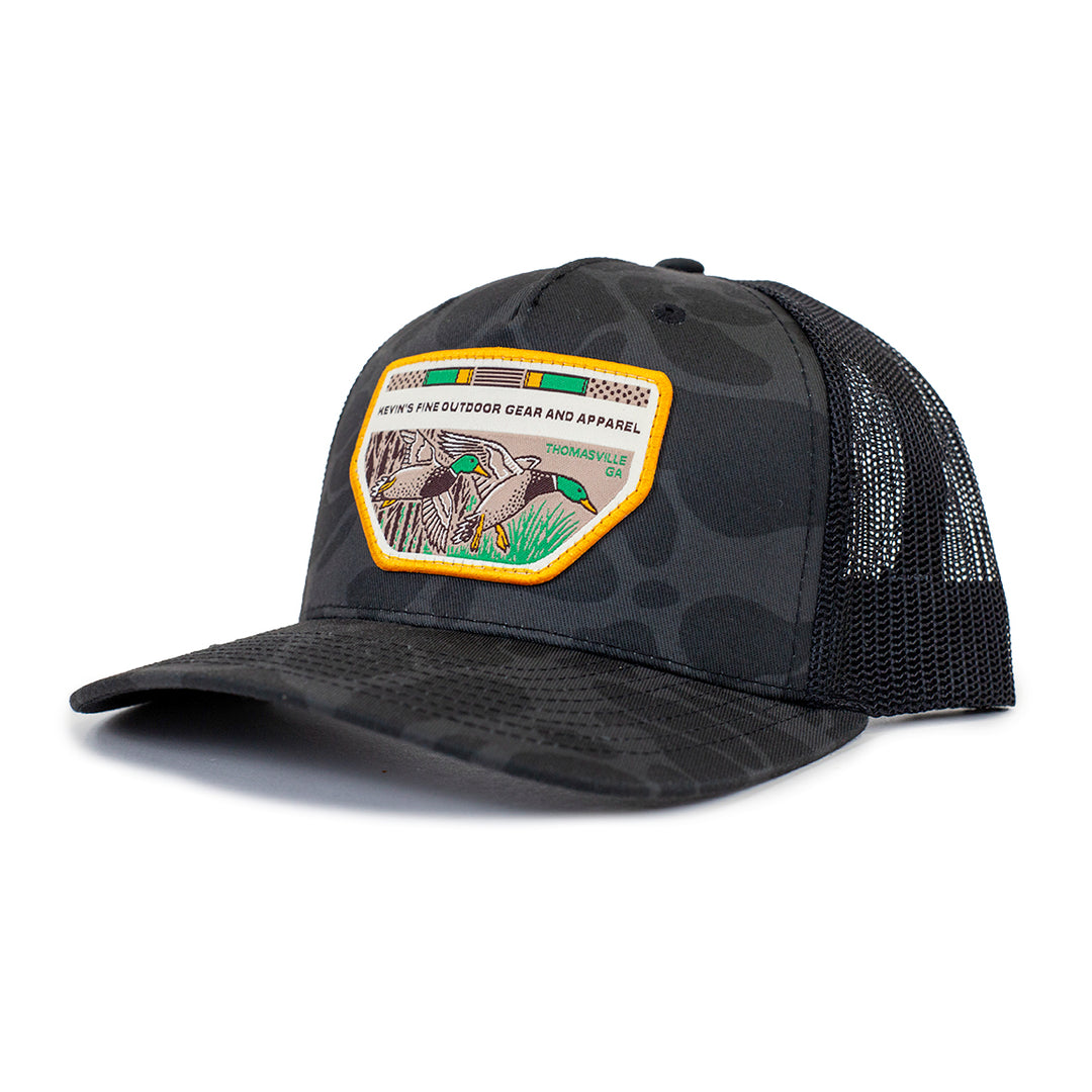 Kevin's Casey Underwood Mallards Trucker Cap-Men's Accessories-Sable Duck Camo/Black-Thomasville-Kevin's Fine Outdoor Gear & Apparel