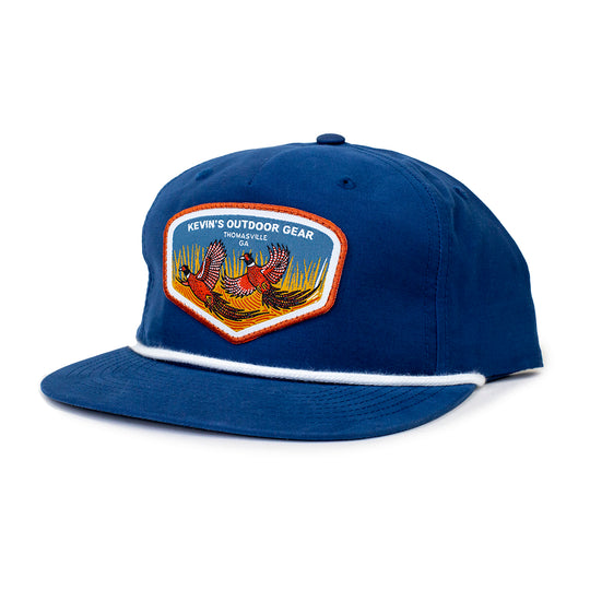 Kevin's Casey Underwood Pheasant Rope Cap-Men's Accessories-Navy/White-Thomasville-Kevin's Fine Outdoor Gear & Apparel