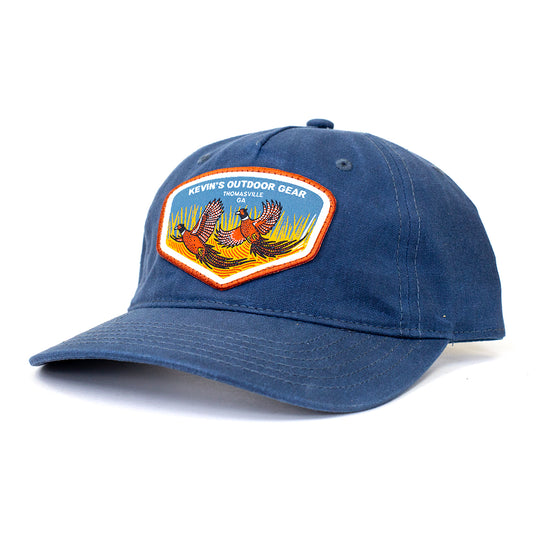 Kevin's Casey Underwood Pheasant Waxed Cap-Men's Accessories-Light Navy-Thomasville-Kevin's Fine Outdoor Gear & Apparel