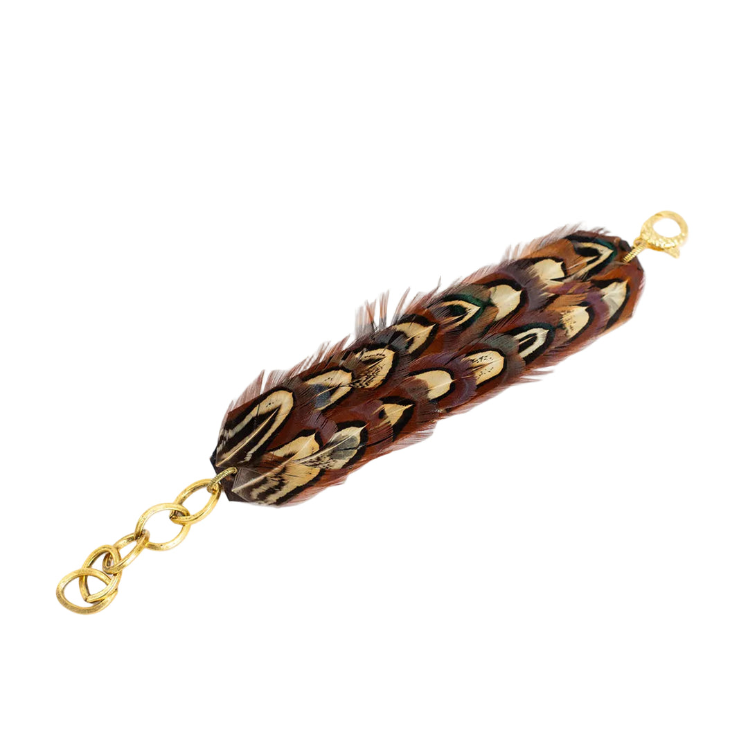 Leather and Pheasant Feather Bracelet-Women's Accessories-Double Row-Kevin's Fine Outdoor Gear & Apparel
