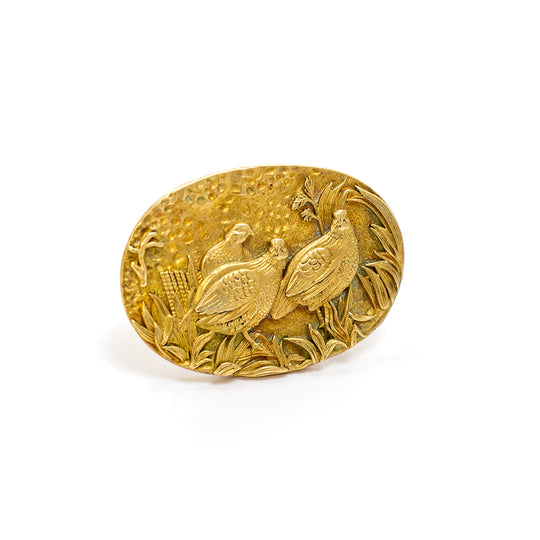 Quail Trio Brass Scarf Rings-Jewelry-Kevin's Fine Outdoor Gear & Apparel